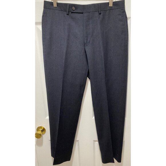 Lauren Ralph Lauren Men's 32W X 30L Black Charcoal  Wool Dress Pants Slacks - Picture 1 of 3
